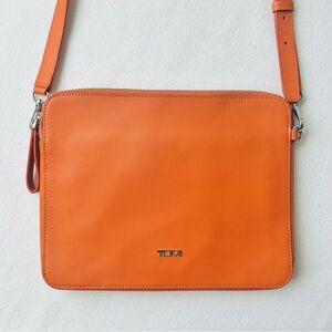 Tumi Prism Slim Zip Top Leather Crossbody bag